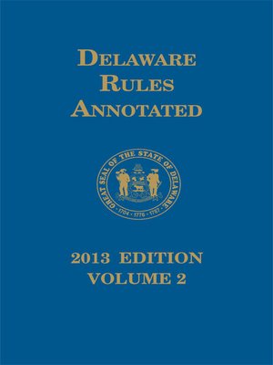cover image of Delaware Court Rules Annotated